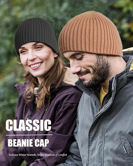 choshion Wool Knit Fisherman Beanie Hat for Men Women,Cuffless Warm Short Cuff Beanies Toboggan Ski Hats Winter Skull Cap