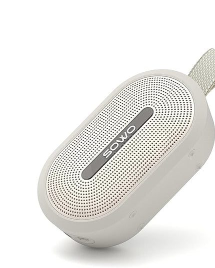 SOWO Wireless Portable Small Speaker, Ultra Magnetic Bluetooth Speaker for Golf Cart, Coverless IP67 Waterproof, 24 H Playtime, Pro Sound, Clip Hanging Design for Outdoor, Indoor - White