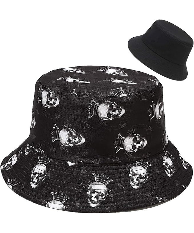 Malaxlx Unisex Bucket Hat Beach Sun Hat Aesthetic Fishing Hat for Men Women Teens, Reversible Double-Side-Wear