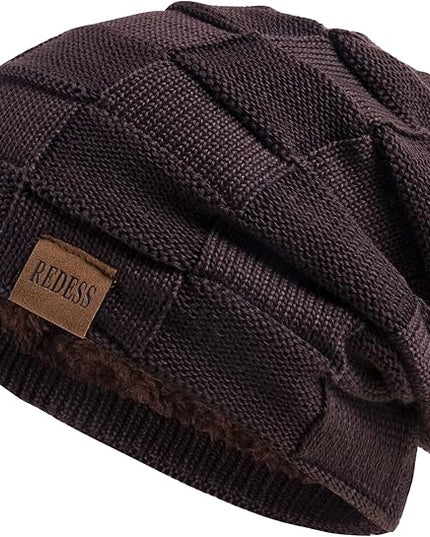REDESS Beanie Hat for Men and Women Winter Warm Hats Knit Slouchy Thick Skull Cap