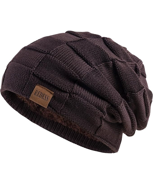 REDESS Beanie Hat for Men and Women Winter Warm Hats Knit Slouchy Thick Skull Cap