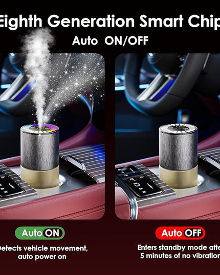 Car Air Freshener, Car Fresheners Long Lasting, Auto On/Off, 3 Adjustable Modes for Custom Scent Intensity, 150mL Large Capacity, Diffuser with RGB Music Syncing Light (Oceans)