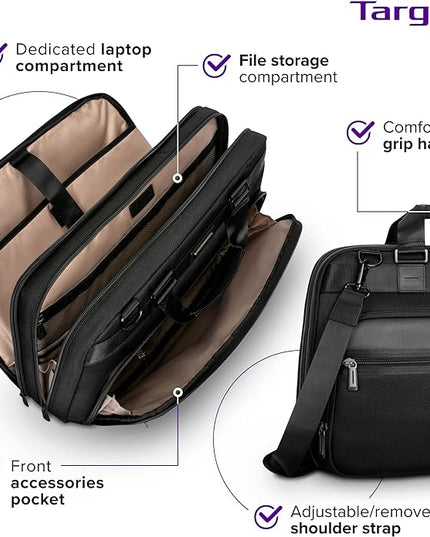 Targus Mobile Elite Checkpoint-Friendly Topload for 15.4-Inch Laptop Bag, Black (TBT045US)