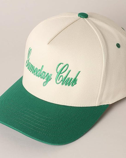 MIRMARU Two-Tone Vintage Canvas Trucker Hats for Men & Women, Adjustable Size Baseball Caps with Trendy Embroidered Design