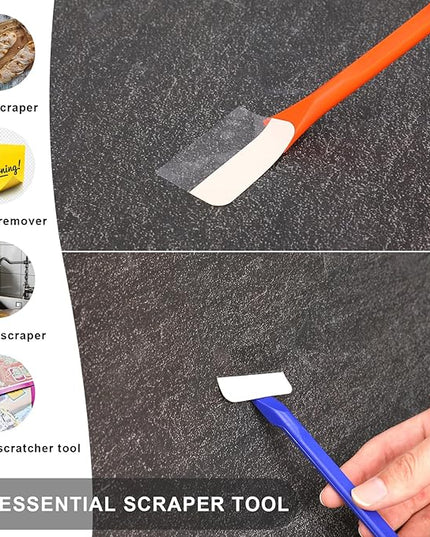 Carbon Fiber Plastic Scraper, 9 PCS Small Scraper Tool Plastic Scraper Tool Multi-Purpose Scraper Pen-Shaped Scraper Tool Non-Scratch Cleaning Tool for Tight Spaces, Kitchen, Crevices, Food, Paint