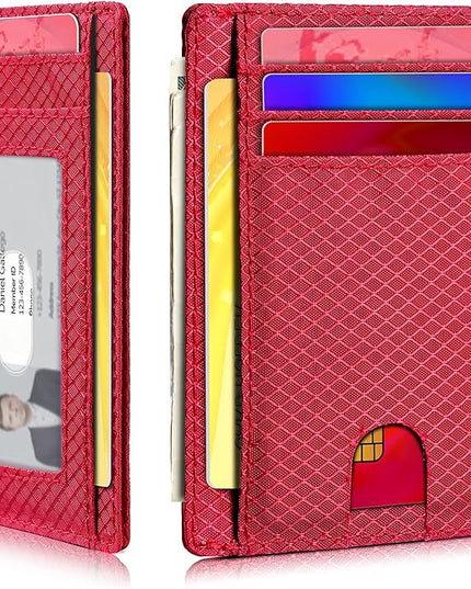 Artpaxy Slim Wallet for Men & Women, Minimalist Front Pocket Card Holder for Travel, RFID Blocking, Water Resistant Nylon Wallet for ID & Cash & Credit Card