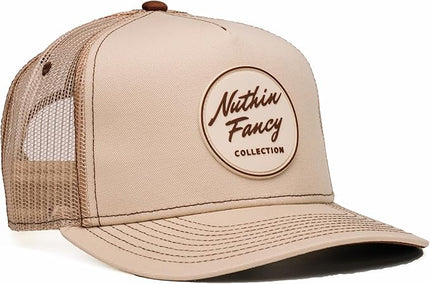 Nuthin Fancy CO Pioneer Snapback Hat, Mens and Womens Adjustable Trucker Cap with Contrast Under Bill