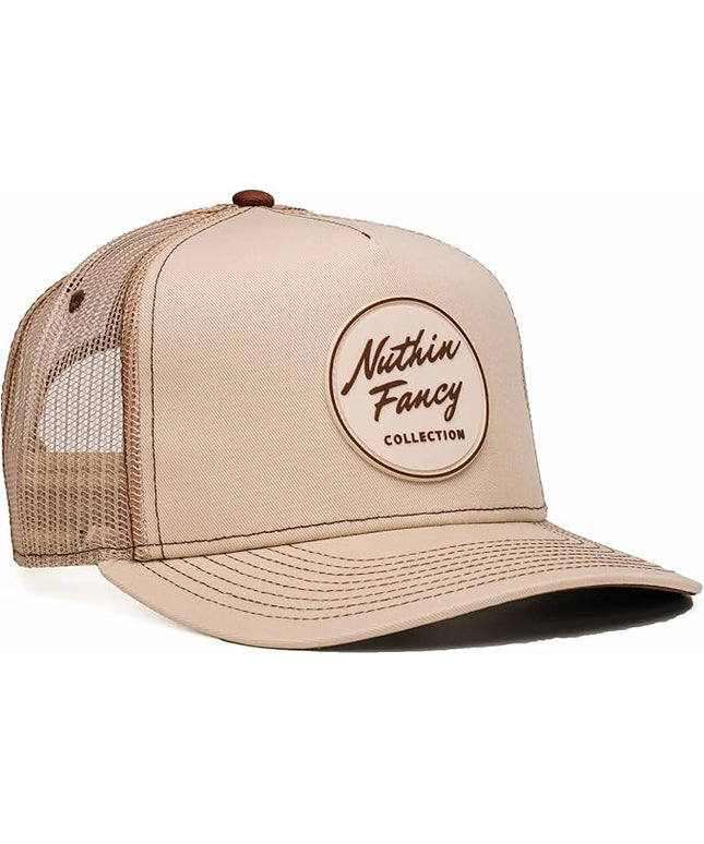 Nuthin Fancy CO Pioneer Snapback Hat, Mens and Womens Adjustable Trucker Cap with Contrast Under Bill