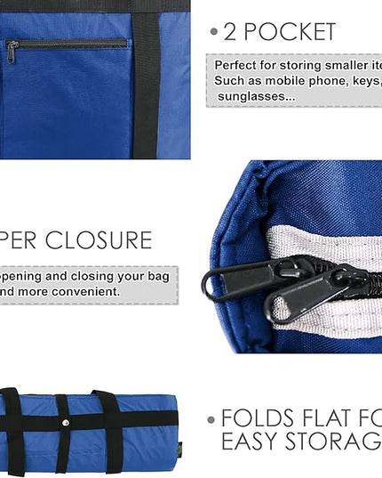 BeeGreen Cooler Bag Soft Leakproof Insulated Tote with Zipper for Beach Travel Grocery
