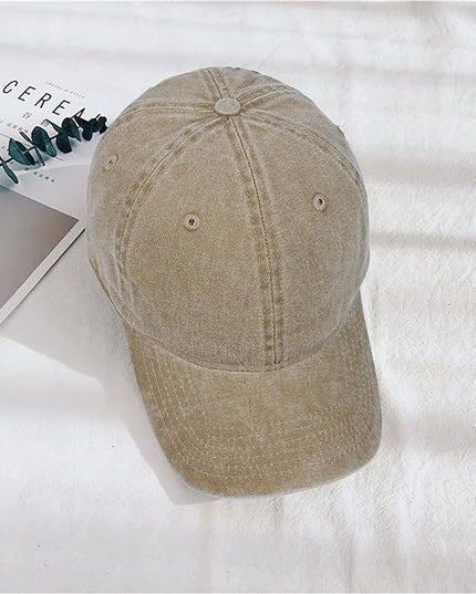 HH HOFNEN Men Women Washed Distressed Twill Cotton Baseball Cap Vintage Adjustable Dad Hat