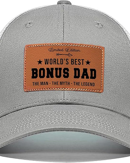VIOZOFA Men's Hat Gifts - Men Cap Gifts for Christmas Father's Day Birthday Trucker Hat Leather Pattern Baseball Cap