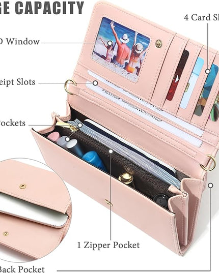 KUKOO Small Crossbody Bag Cell Phone Purse Wallet with Credit Card Slots for Women