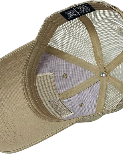 Roytrense Embroidered American Flag Unisex Baseball Cap (100% Cotton)
