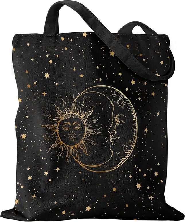 Aesthetic Canvas Tote Bag - Reusable Shoulder Tote Bag for Women Lady Casual Vacation, Shopping, Work, Gym