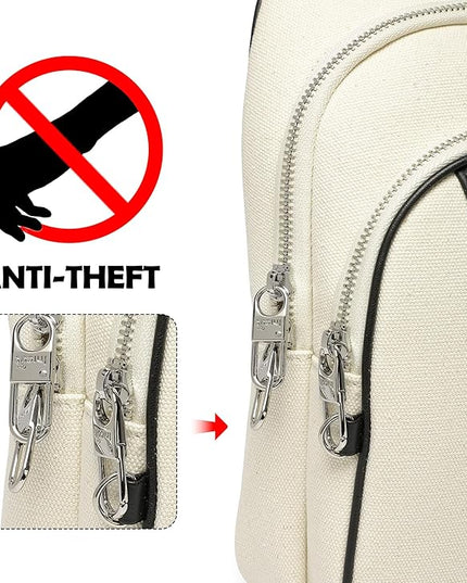 Anti Theft Crossbody Bags for Women Leather Sling Bag Cross Body Travel Purse Chest Bags Fanny Pack Gift Teen Girl