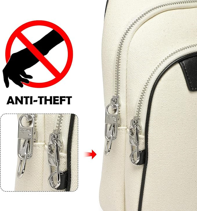 Anti Theft Crossbody Bags for Women Leather Sling Bag Cross Body Travel Purse Chest Bags Fanny Pack Gift Teen Girl