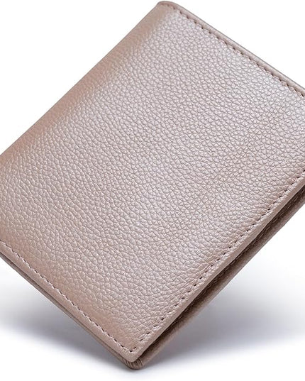 Bveyzi Ultra Slim Small RFID Wallet for Women, Leather Tiny Thin Bifold Pocket Ladies Wallet