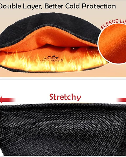 Lvaiz Mens Winter Beanie Hat Warm Fleece Lined Skull Cap for Men Reversible Women Windproof Watch Hat Knit Warm Unisex Beanie
