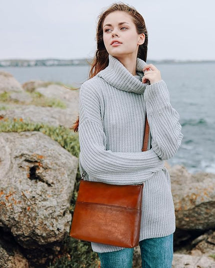 Iswee Crossbody Bag for Women Leather Purses Fashion Designer Handbags