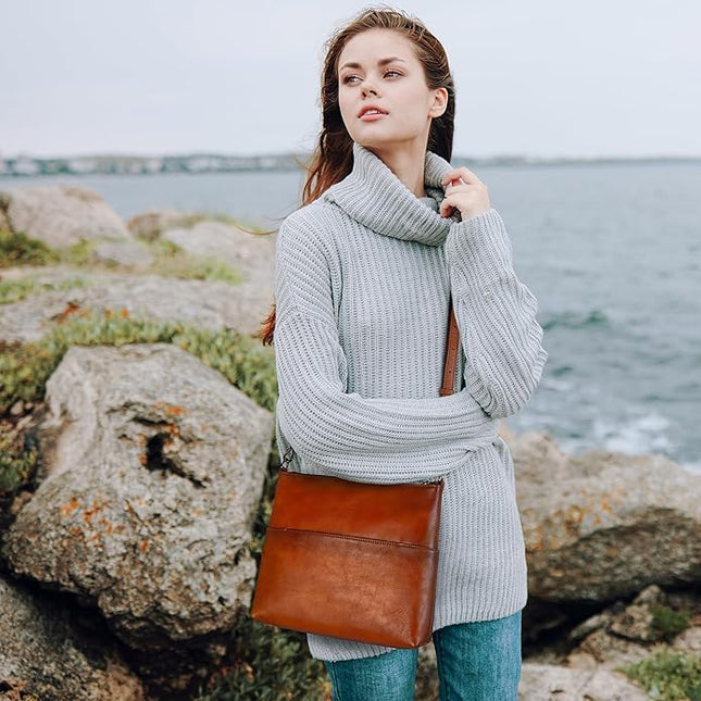 Iswee Crossbody Bag for Women Leather Purses Fashion Designer Handbags