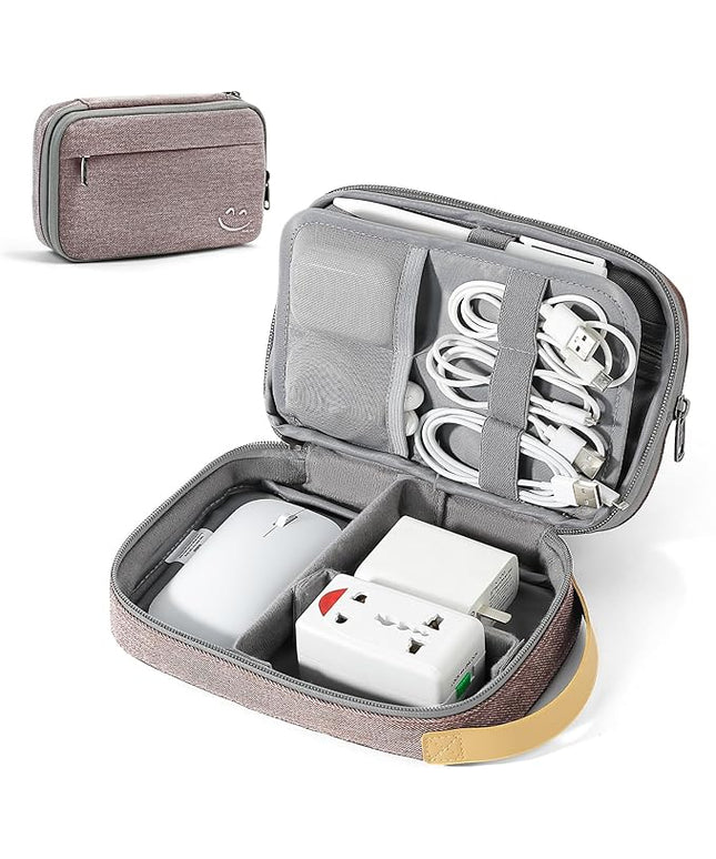 Travelkin Travel Electronic Cord Organizer Travel Case, Travel Cable Organizer Bag For Charger, Phone, Sd Card, Sim Card, Earphone, Usb Drives (Pink)