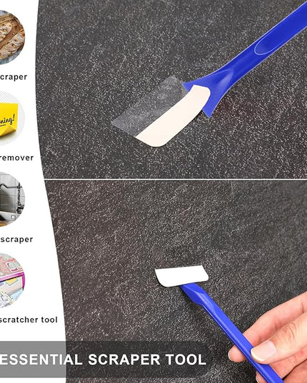 Car Crevice Cleaning Tool, 9 Pieces No-Scratch Plastic Scraper Tool for Tight Spaces, Multi-Use Small Paint Scraper Tool Sticker Remover for Kitchen, Crevices, Food, Paint, Labels, Oil Stains, Dirt