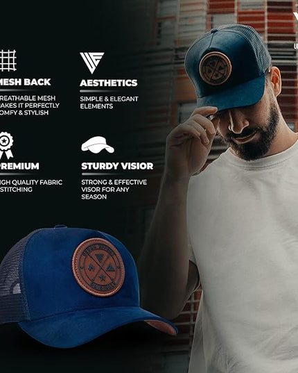 Urban Effort Mesh Back Cap - for Men and Women Baseball Hat 5-Panel Trucker Hat - Great Snapback Closure for Hunting & Hiking