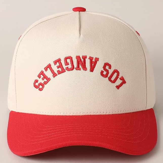 MIRMARU Two-Tone Vintage Canvas Trucker Hats for Men & Women, Adjustable Size Baseball Caps with Trendy Embroidered Design