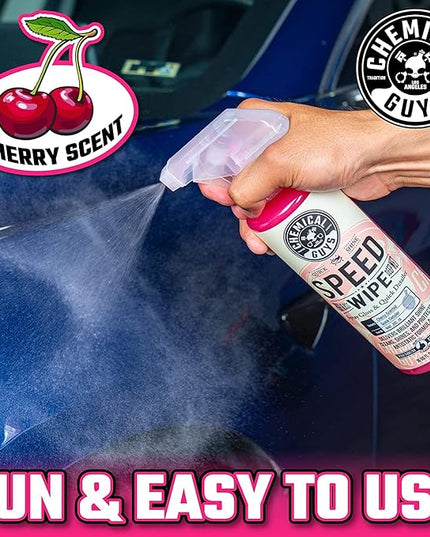 Chemical Guys WAC_202_1602 Speed Wipe Spray Gloss & Quick Detailer, Great for Cars, Trucks, SUVs, Motorcycles, RVs & More, Cherry Scent, 16 oz (2 Pack)