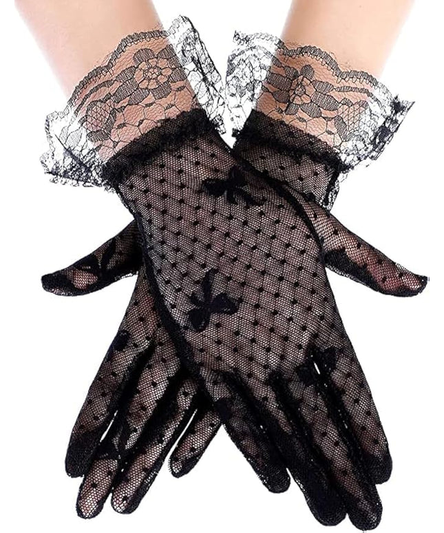 Sahabowi Satin Gloves Formal Bridal Banquet Party Wedding Opera Solid Colorful Mitten For Women