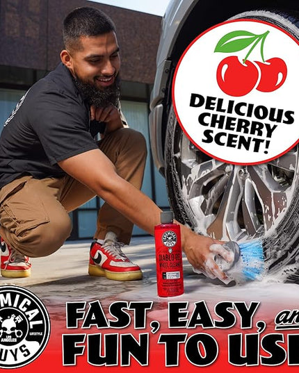 Chemical Guys Diablo Gel Oxygen Infused Foam Wheel & Rim Cleaner, Concentrated Car Wheel Cleaner Safe on All Finishes, Removes Brake Dust, Dirt, Grime, for Cars, Trucks, SUVs, Motorcycles & RVs, 16 oz