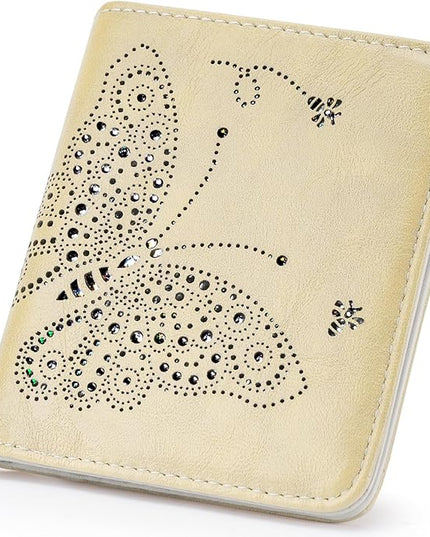 KITEVIUN Small RFID Wallet Women Ultra Thin Slim Womens Wallet Mini Compact Bifold Pocket Ladies Wallets for Women LIGHT YELLOW