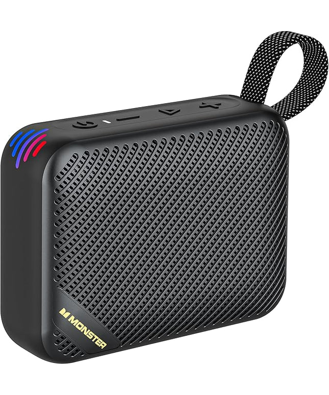 Monster S360 Portable Bluetooth Speaker, IPX7 Waterproof, Bluetooth 6.0, 20H Playtime, Powerful Stereo Sound, Support TF Card, Clear Hands-Free Calling Speaker for Home, Outdoors and Travel