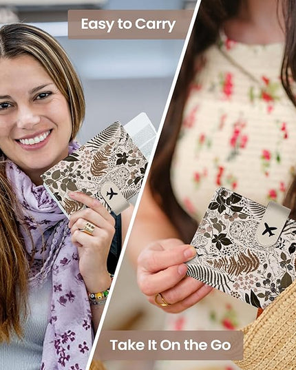 Passport Holder for Travel Essentials, RFID Blocking Leather Cover Wallet with Magnetic Closure, Aesthetic & Cute Passport Book Case for Women and Men - Owl