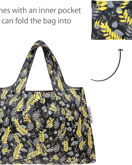 allydrew Large Foldable Tote Nylon Reusable Grocery Bags
