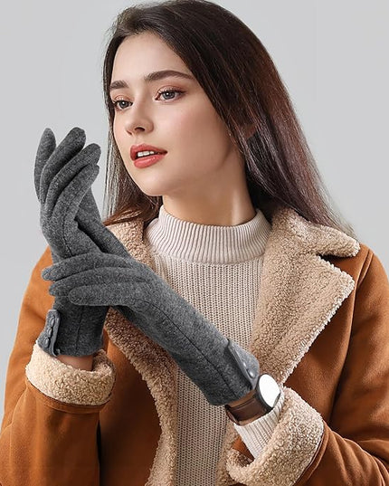 Clothirily Winter Gloves for Women, Touchscreen Texting Winter Gloves Women, Fleece Lined Warm Winter Glove for Cold Weather