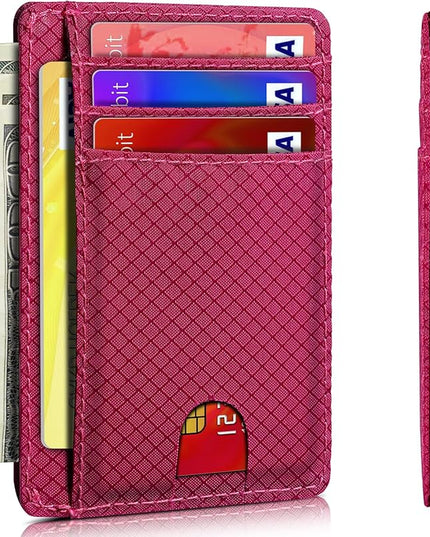 Artpaxy Slim Wallet for Men & Women, Minimalist Front Pocket Card Holder for Travel, RFID Blocking, Water Resistant Nylon Wallet for ID & Cash & Credit Card