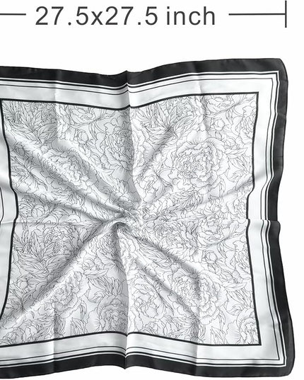 Head Bandanas Scarf for Women Silk Satin Hair Scarf Lightweight Vintage Fashion Square Neck Scarves Gift
