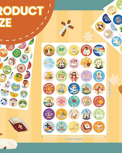 1000 PCS Bible Verse Jesus Stickers, Christian Faith Stickers for Laptop, Phone Cases, Scrapbook, Christian Easter Gifts for Kids Adults