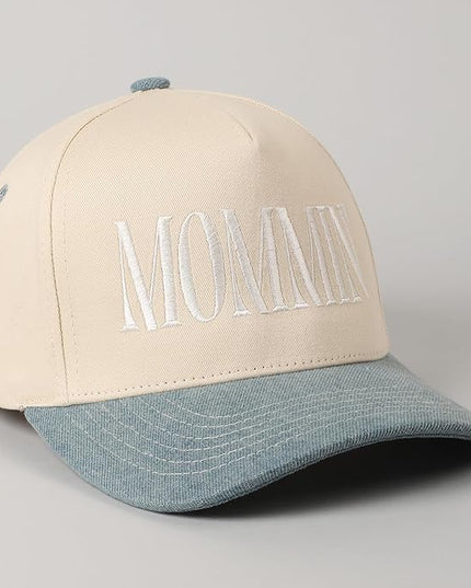 MIRMARU Two-Tone Vintage Canvas Trucker Hats for Men & Women, Adjustable Size Baseball Caps with Trendy Embroidered Design