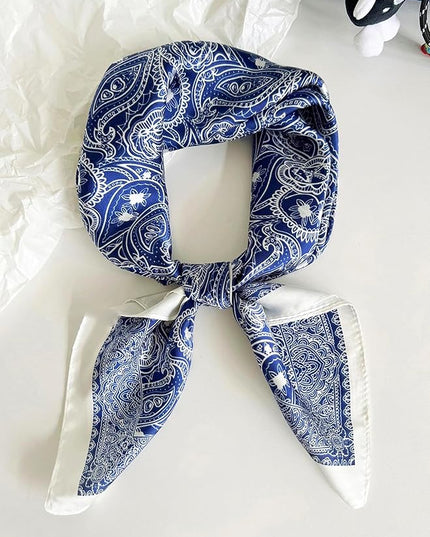 Head Bandanas Scarf for Women Silk Satin Hair Scarf Lightweight Vintage Fashion Square Neck Scarves Gift