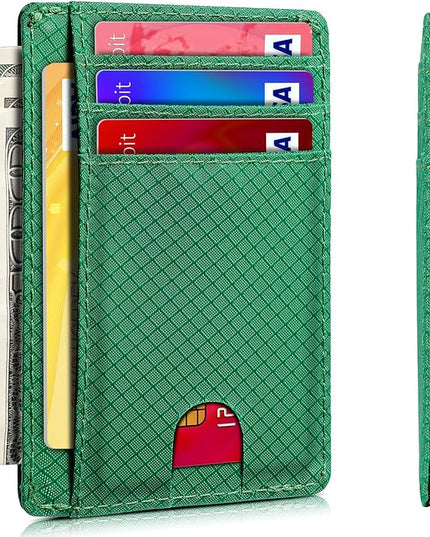 Artpaxy Slim Wallet for Men & Women, Minimalist Front Pocket Card Holder for Travel, RFID Blocking, Water Resistant Nylon Wallet for ID & Cash & Credit Card