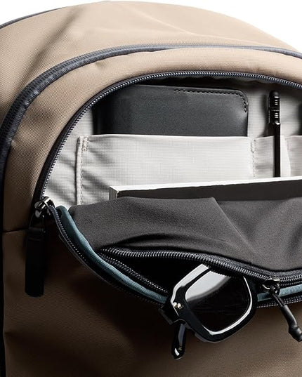 Bellroy Transit Workpack Pro (28 liter work bag/commuter backpack, fits 16” laptops; high level organization and comfort for work, travel and commutes. - Stone