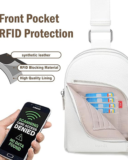 INICAT RFID Blocking Sling Bag Anti Theft Crossbody Bags Women Valentine's Day Gifts Travel Purses Vegan Leather