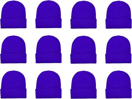Gelante Unisex Beanie Cap Knitted Warm Solid Color and Multi-Color Multi-Packs