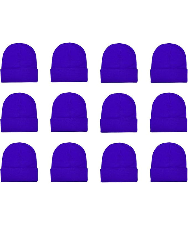 Gelante Unisex Beanie Cap Knitted Warm Solid Color and Multi-Color Multi-Packs