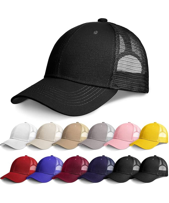 Coume Mesh Trucker Hats Bulk Sublimation Blank DIY Baseball Unisex Caps for Business Embroidery Sport Party Gift
