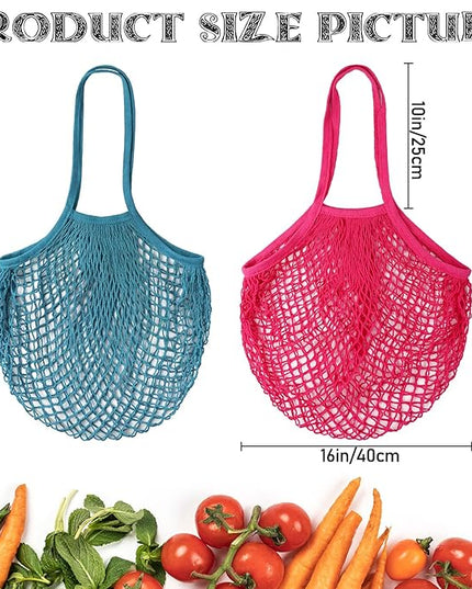 2pcs Fashion Storage Mesh Bag Reusable Fruit Mesh Bag Shopping Mesh Bag Pure Cotton Portable Mesh Bag Shopping Bag