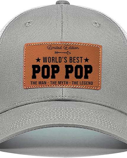 VIOZOFA Men's Hat Gifts - Men Cap Gifts for Christmas Father's Day Birthday Trucker Hat Leather Pattern Baseball Cap