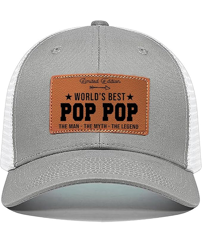 VIOZOFA Men's Hat Gifts - Men Cap Gifts for Christmas Father's Day Birthday Trucker Hat Leather Pattern Baseball Cap